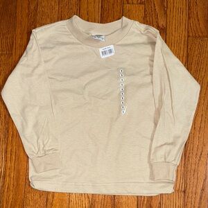 Kids Beige Long Sleeve Shirt
